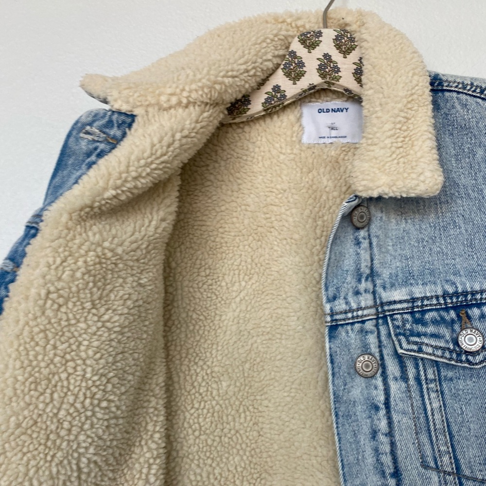 Sherpa lined denim jacket